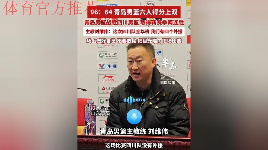 六人得分上双 青岛队收获两连胜 六人得分上双 青岛队收获两连胜